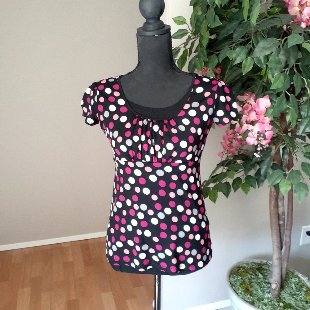 STYLE & CO Sheer Print Tunic Top